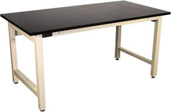 Proline - 60 Wide x 36" Deep x 36" High, Epoxy Resin Workbench - Adjustable Height Legs, Beige - USA Tool & Supply