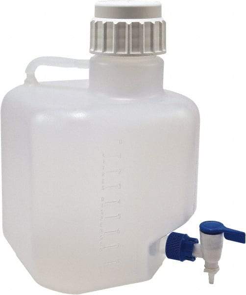 Dynalon Labware - 10,000 mL Carboy - Polypropylene, Translucent, 14.1" High x 9.4" Diam, 90mm Cap - USA Tool & Supply