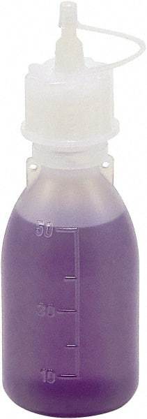 Dynalon Labware - 50 mL Dispensing Bottle - Polyethylene, Translucent, 4.2" High x 1-1/2" Diam, 15mm Cap - USA Tool & Supply