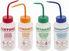 Dynalon Labware - 500 mL Safety Wash Bottle - Polyethylene, Translucent, 6-1/2" High x 3" Diam, 50mm Cap - USA Tool & Supply