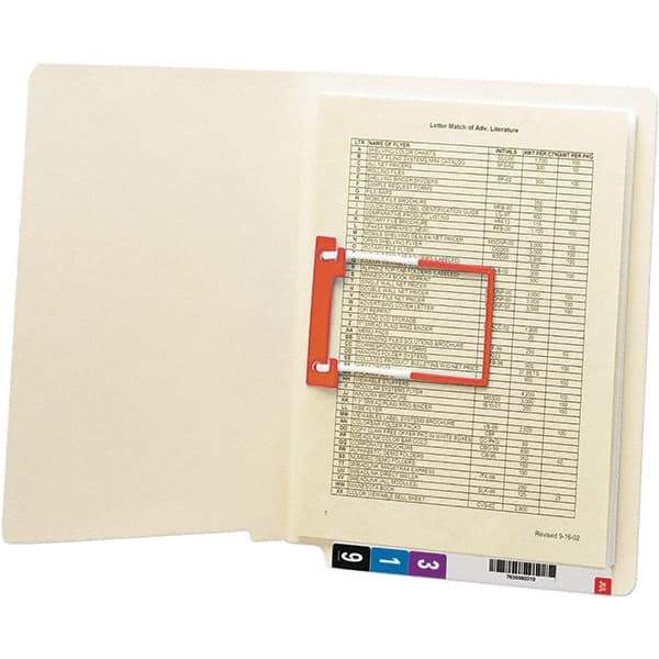 SMEAD - 12-1/4 x 9-1/2", Letter Size, Manila, File Folders with End Tab - 11 Point Stock, Straight Tab Cut Location - USA Tool & Supply