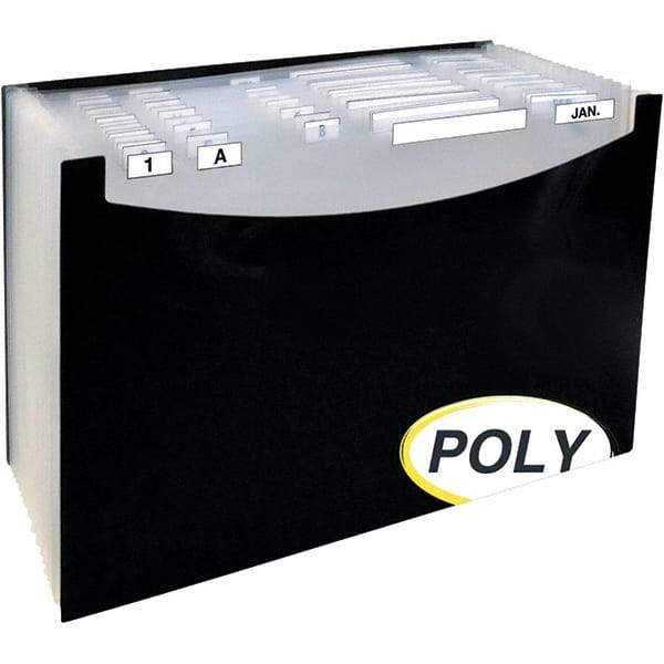 SMEAD - 15 x 9-1/4", Legal, Black, Expansion Folders - Assorted Tab Cut Location - USA Tool & Supply