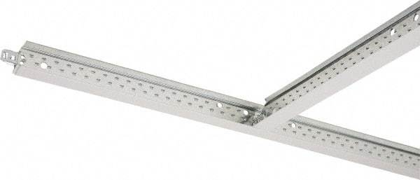 Armstrong World - 144" Long x 15/16" Wide, Hot-Dipped Galvanized Steel Main Beam - ASTM C636 Specification, White - USA Tool & Supply