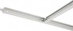 Armstrong World - 144" Long x 15/16" Wide, Hot-Dipped Galvanized Steel Main Beam - ASTM C636 Specification, White - USA Tool & Supply
