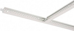 Armstrong World - 24" Long x 15/16" Wide, Hot-Dipped Galvanized Steel Cross Tee - ASTM C636 Specification, White - USA Tool & Supply