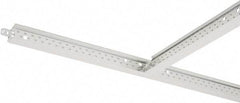 Armstrong World - 48" Long x 15/16" Wide, Hot-Dipped Galvanized Steel Cross Tee - ASTM C636 Specification, White - USA Tool & Supply