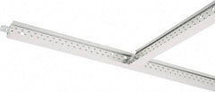 Armstrong World - 144" Long x 15/16" Wide, Hot-Dipped Galvanized Steel Main Beam - ASTM C636 Specification, White - USA Tool & Supply