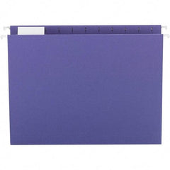 SMEAD - 12-1/4 x 9-1/2", Letter Size, Purple, Hanging File Folder - 11 Point Stock, 1/5 Tab Cut Location - USA Tool & Supply