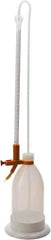 Dynalon Labware - 25 ml Borosilicate Glass Burette, Polyethylene Bottle Titrating Burette - 6-1/2" Diam x 24-1/64" High - USA Tool & Supply