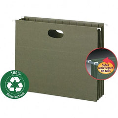 SMEAD - 12-1/4 x 9-1/2", Letter Size, Standard Green, Hanging File Folder - USA Tool & Supply