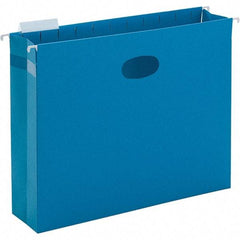 SMEAD - 12-1/4 x 9-1/2", Letter Size, Sky Blue, Hanging File Folder - 11 Point Stock, 1/5 Tab Cut Location - USA Tool & Supply