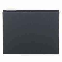 SMEAD - 12-1/4 x 9-1/2", Letter Size, Black, Hanging File Folder - 11 Point Stock, 1/5 Tab Cut Location - USA Tool & Supply