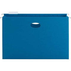 SMEAD - 9-1/2 x 14-1/2", Legal, Sky Blue, Hanging File Folder - 11 Point Stock, 1/5 Tab Cut Location - USA Tool & Supply