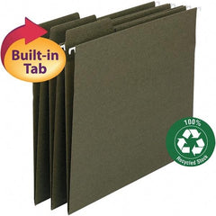 SMEAD - 14-5/8 x 9-1/2", Legal, Standard Green, Hanging File Folder - 11 Point Stock, 1/3 Tab Cut Location - USA Tool & Supply