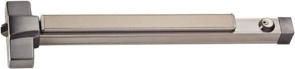 Ability One - 4" OAL Nonhanded Fire Rated Flatbar - Satin Stainless Steel Finish, 6200 Series - USA Tool & Supply