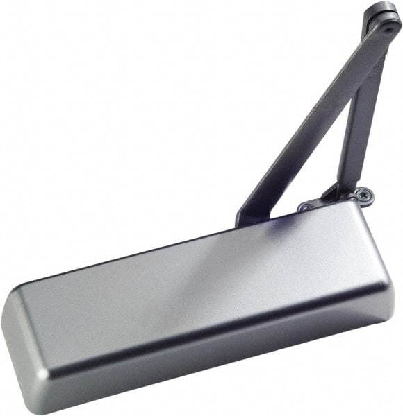 Ability One - Full Cover Heavy-Duty Door Power Operator Damper - Mounting Bracket, Stainless Steel Finish - USA Tool & Supply