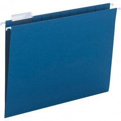 SMEAD - 12-1/4 x 9-1/2", Letter Size, Navy, Hanging File Folder - 11 Point Stock, 1/5 Tab Cut Location - USA Tool & Supply