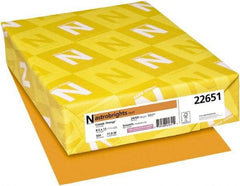 Neenah Paper - Cosmic Orange Colored Copy Paper - Use with Laser Printers, Inkjet Printers, Copiers - USA Tool & Supply