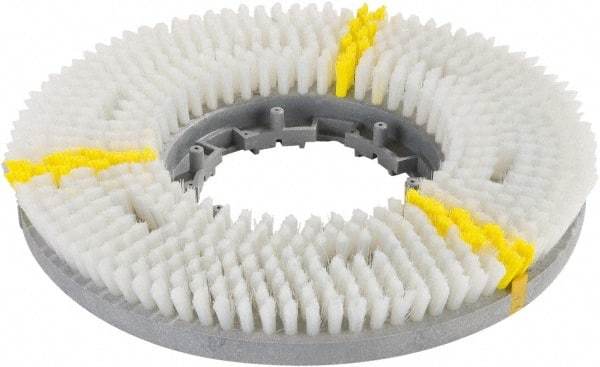 Carlisle - Rotary Brush - 19" Machine, 1-1/2" Trim Length, White Pad, Nylon - USA Tool & Supply