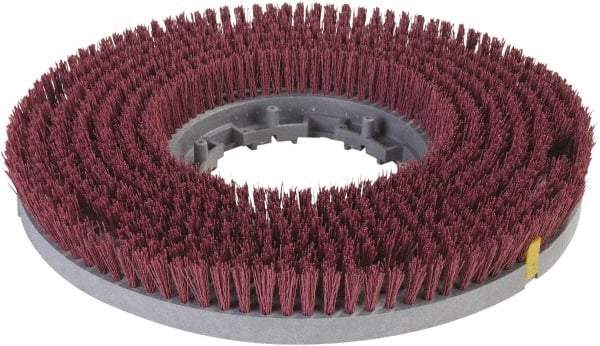 Carlisle - Rotary Brush - 11" Machine, 1-1/2" Trim Length, Red Pad, Nylon - USA Tool & Supply