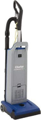 Clarke - Single Motor Upright Vacuum Cleaner - 11-1/2" Cleaning Width, 9" Amps, Ergonomic Handle - USA Tool & Supply