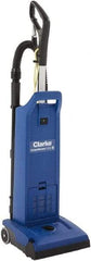 Clarke - Dual Motor Upright Vacuum Cleaner - 11-1/2" Cleaning Width, 9" Amps, Ergonomic Handle - USA Tool & Supply