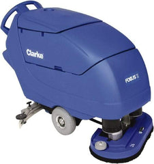 Clarke - 26" Cleaning Width, Battery Powered Floor Scrubber - 0.75 hp, 200 RPM, 23 Gal Tank Capacity - USA Tool & Supply