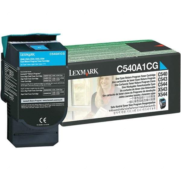 Lexmark - Cyan Toner Cartridge - Use with Lexmark C540n, C543dn, C544dn, C544dtn, C544dw, C544n, C546dtn, X543dn, X544dn, X544dtn, X544dw, X544n, X546dtn - USA Tool & Supply