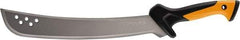 Fiskars - 15" Long Blade, Steel, Fine Edge, Machete - 26" OAL, Ergonomic Nonslip Grips Handle - USA Tool & Supply