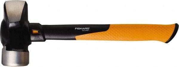 Fiskars - 4 Lb Head, 14" Long Sledge Hammer - Steel Head, Steel Handle with Grip - USA Tool & Supply