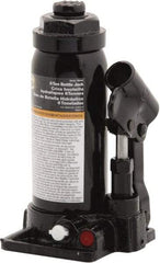 Omega Lift Equipment - 6 Ton Capacity Hydraulic Bottle Jack - 8-1/2" to 16-7/8" High, 8-3/8" Piston Stroke, 4" Long x 4-1/2" Wide Base - USA Tool & Supply