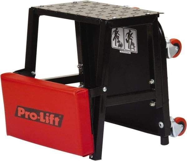 Omega Lift Equipment - 300 Lb Capacity, 4 Wheel Creeper Seat - Alloy Steel, 16.93" Long x 5.91" Overall Height x 14" Wide - USA Tool & Supply