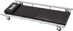 Omega Lift Equipment - 350 Lb Capacity, 6 Wheel Creeper (with Fixed Headrest) - Alloy Steel, 40.94" Long x 3.54" Overall Height x 17" Wide - USA Tool & Supply