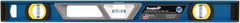 Empire Level - 24" Long 3 Vial Box Beam Level - Metal, Blue, 1 Level & 2 Plumb Vials - USA Tool & Supply