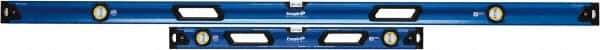 Empire Level - Magnetic 32" & 78" Long 3 Vial Box Beam Level - Metal, Blue, 1 Level & 2 Plumb Vials - USA Tool & Supply