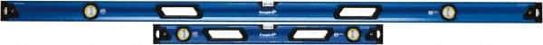 Empire Level - 32" & 78" Long 3 Vial Box Beam Level - Metal, Blue, 1 Level & 2 Plumb Vials - USA Tool & Supply