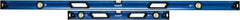 Empire Level - 32" & 78" Long 3 Vial Box Beam Level - Metal, Blue, 1 Level & 2 Plumb Vials - USA Tool & Supply