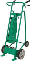 Valley Craft - 800 Lb Capacity 60" OAH Hand Truck - Dual Loop Handle, Steel, Solid Rubber Wheels - USA Tool & Supply
