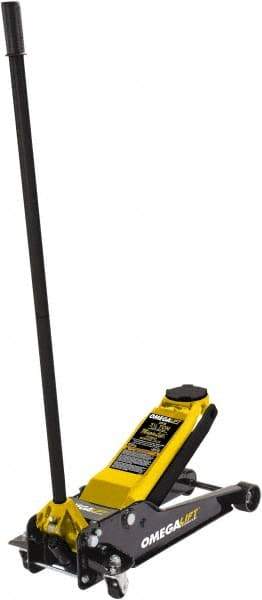 Omega Lift Equipment - 3.5 Ton Capacity Service Floor Jack - 3-3/4 to 21-5/8" High - USA Tool & Supply