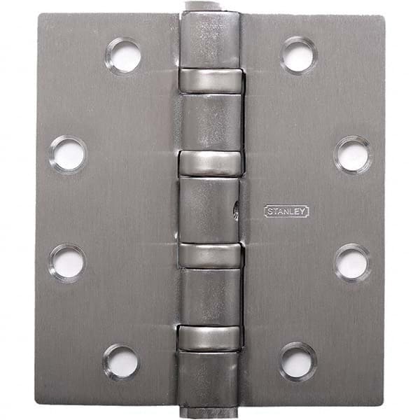 Stanley - 4-1/2" Long x 4-1/2" Wide Grade 1 Bronze Full Mortise Ball Bearing Commercial Hinge - USA Tool & Supply