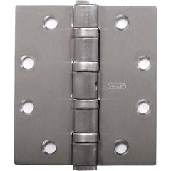 Stanley - 4-1/2" Long x 4-1/2" Wide Grade 1 Bronze Full Mortise Ball Bearing Commercial Hinge - USA Tool & Supply