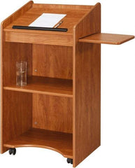 Oklahoma Sound - Wood Full Floor Lectern - 20" Deep x 25" Wide x 46" High - USA Tool & Supply