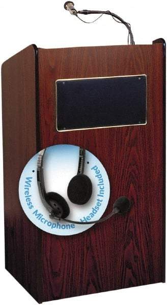 Oklahoma Sound - Wood Full Floor Lectern - 20" Deep x 25" Wide x 46" High - USA Tool & Supply