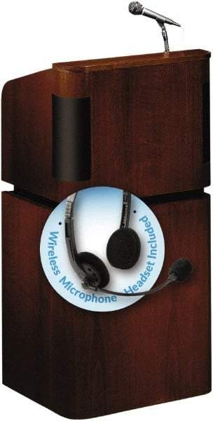 Oklahoma Sound - Wood Full Floor Lectern - 20-1/2" Deep x 24" Wide x 48" High - USA Tool & Supply