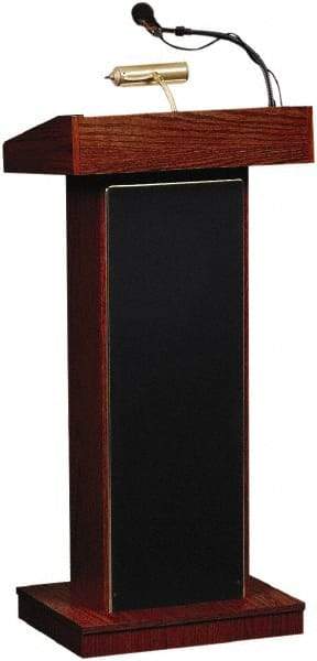 Oklahoma Sound - Wood Full Floor Lectern - 17" Deep x 22" Wide x 46" High - USA Tool & Supply