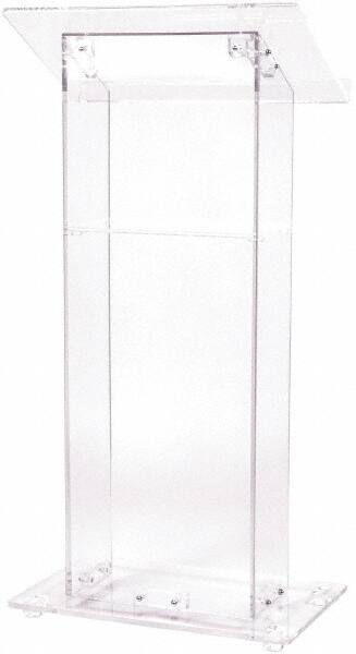 Oklahoma Sound - Acrylic Full Floor Lectern - 15" Deep x 24" Wide x 46" High - USA Tool & Supply