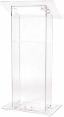 Oklahoma Sound - Acrylic Full Floor Lectern - 15" Deep x 24" Wide x 46" High - USA Tool & Supply