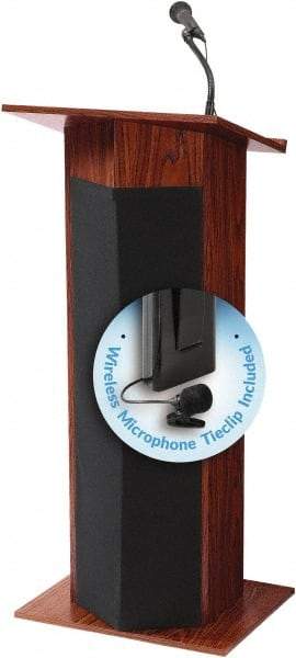 Oklahoma Sound - Wood Full Floor Lectern - 17" Deep x 22" Wide x 46" High - USA Tool & Supply