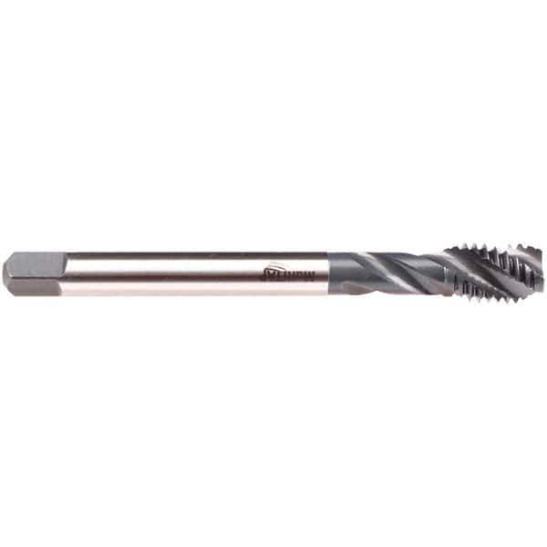 Emuge - 7/8-9 UNC 4 Flute 2B/3B Modified Bottoming Spiral Flute Tap - High Speed Steel, NE2 Finish, 5.512" OAL, Right Hand Flute, Right Hand Thread, Series CU533200 - USA Tool & Supply