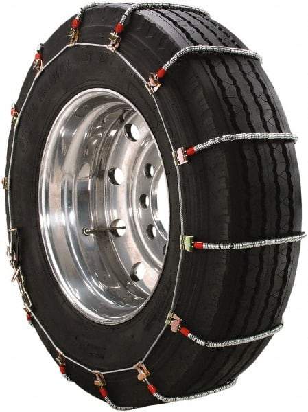 Peerless Chain - Single Axle Tire Chains - For Use with 11.00-20, 12-22.5, 285/80-22.5, 285/80-24.5, 295/80-22.5, 320/75-24 - USA Tool & Supply